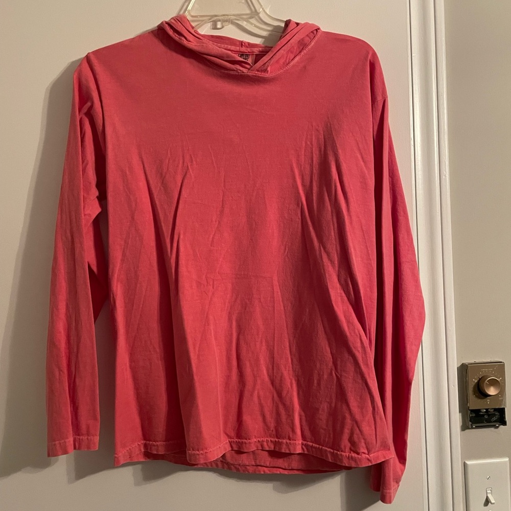 Comfort Colors Hooded Long Sleeve Tee.